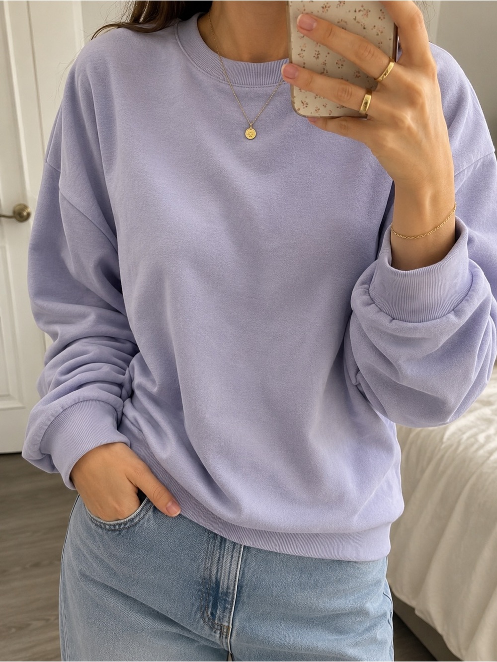 H&M Lavender Crewneck Sweatshirt